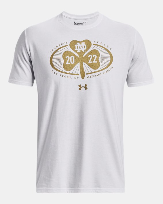 Men's UA Performance Cotton Collegiate T-Shirt, White, pdpMainDesktop image number 3